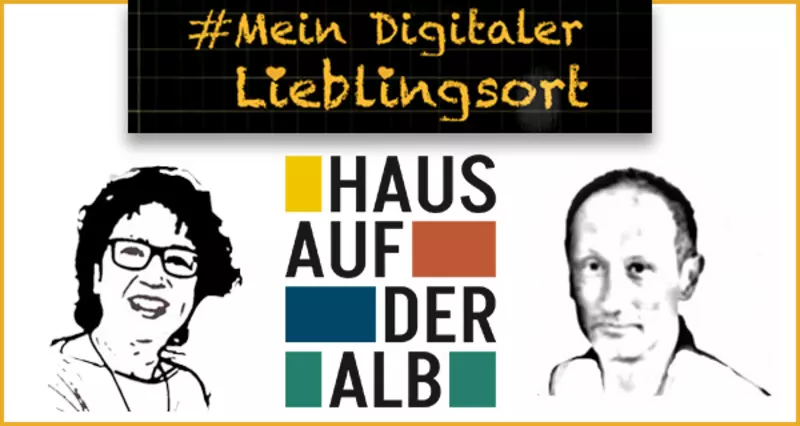 Podcast #meindigitalerLieblingsort!: Episode 24. Zeichnung: Birgit Wächter, Logo Haus auf der Alb, Thomas Staehelin. Zeichnung: Nada Heller Podcast #meindigitalerLieblingsort!: Episode 24. Zeichnung: Birgit Wächter, Logo Haus auf der Alb, Thomas Staehelin. Zeichnung: Nada Heller